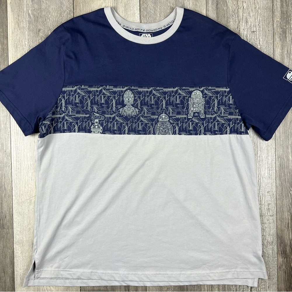Star Wars Galaxys Edge Shirt Mens Size XL Grey Blue Droid Depot Disney Parks